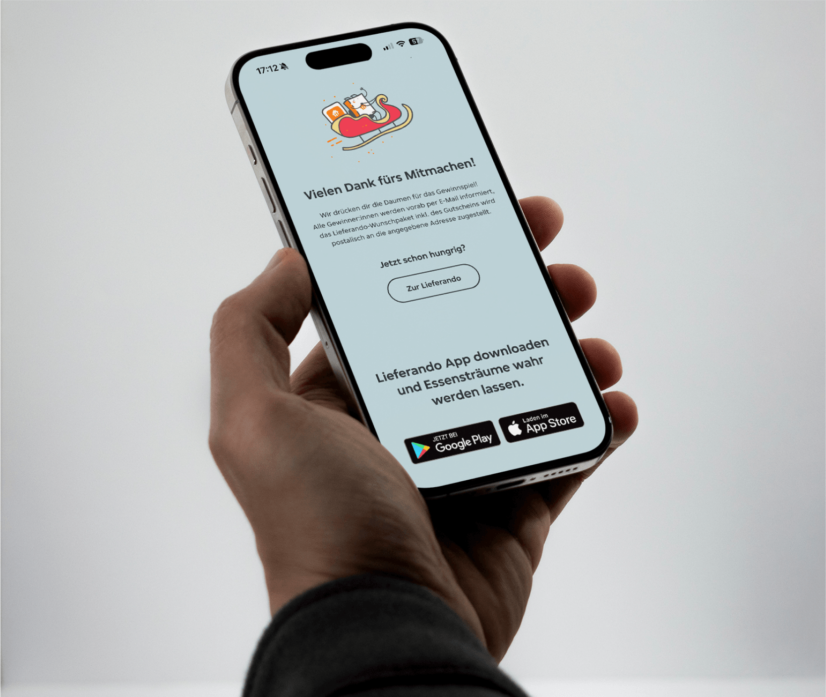 lieferando microsite mockup